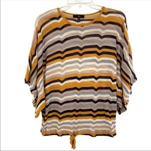 Fate Zigzag Doleman Sleeves Knit Top
